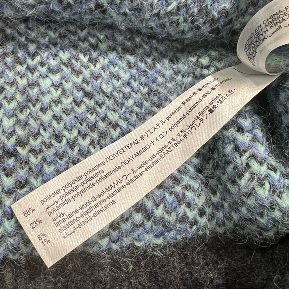 ZARA Courtyard Green Patchwork Green Tan Oversized Cardigan Small - Picture 13 of 15